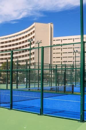 Outdoor padel courts beside Hyatt Regency Vilamoura Algarve