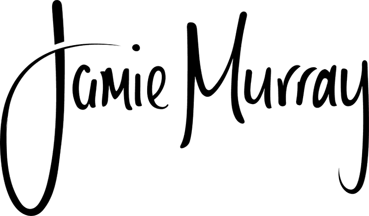 Black handwritten 'Jamie Murray' logo.