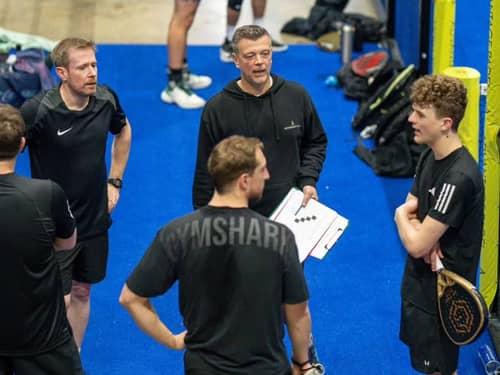 Padel coaching group at Advantage Padel Mudeford