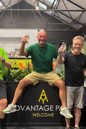 Adult padel players at the Advantage Padel Nottingham reception