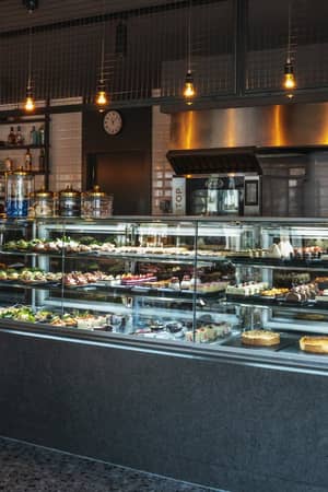 Patisserie counter at the Bistro in Paloma Orenda