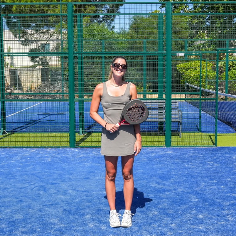 Active Away Ladies Dress on the padel court