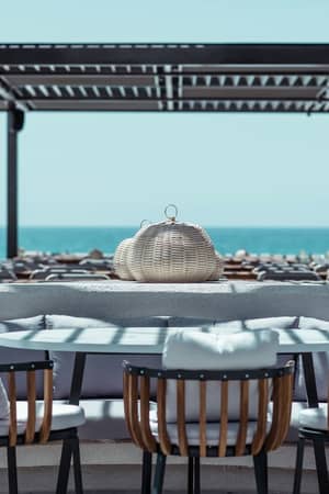 Sea-view terrace at Quentine restaurant, Paloma Orenda