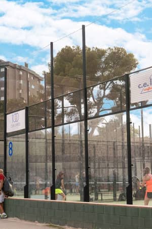 Outdoor padel courts at Club Esportiu Laietà in Barcelona