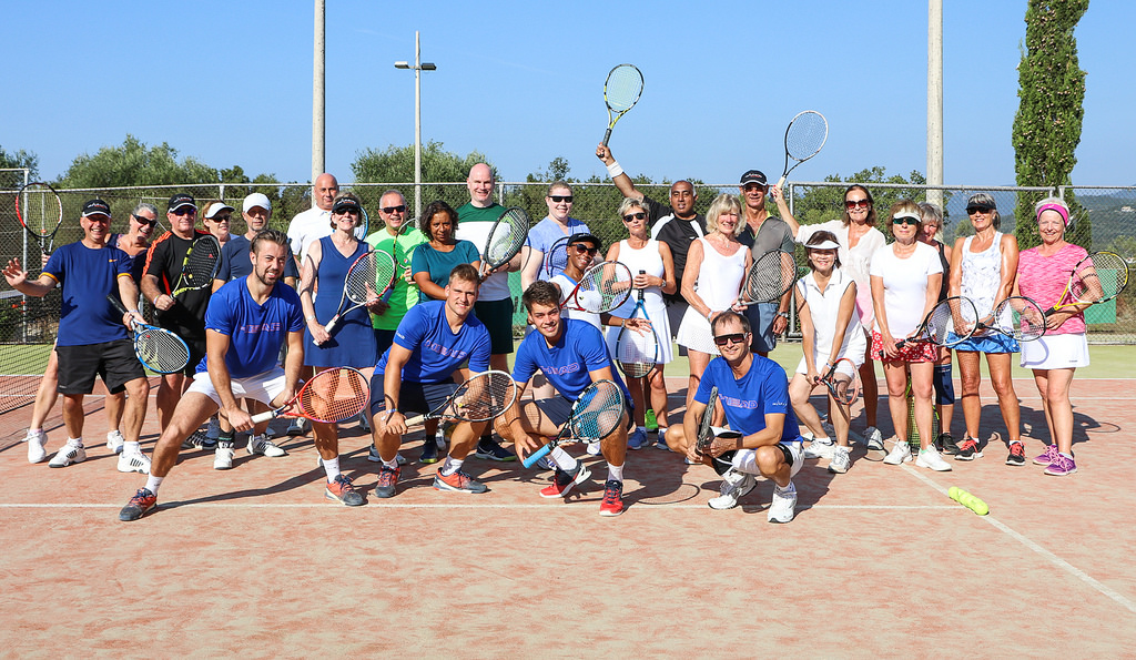 Tennis courts at a Greek resort
