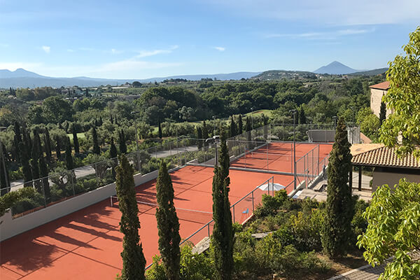 The Costa Navarino Courts (these are now Padel)!