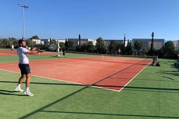 Warming Up Cross Court