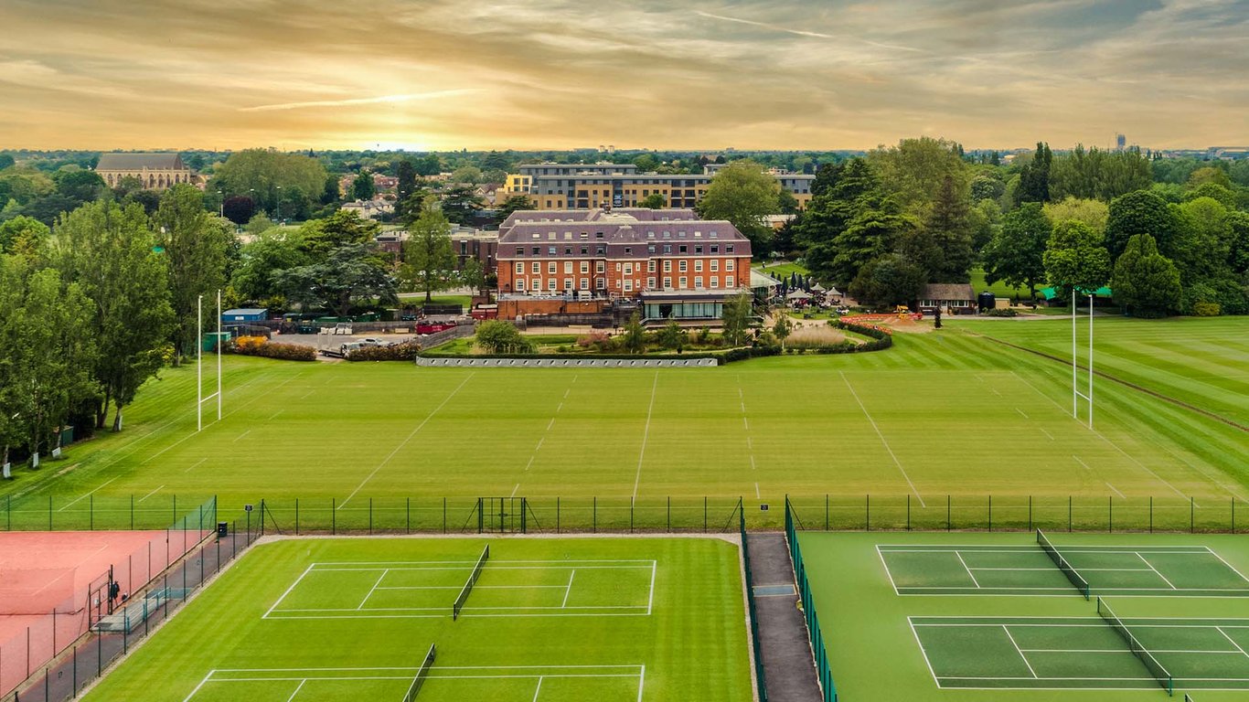 The Lensbury tennis courts