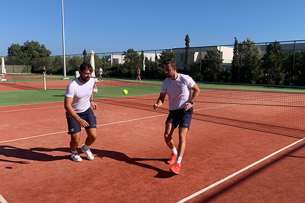 2 of our coaches warming up in Kos!