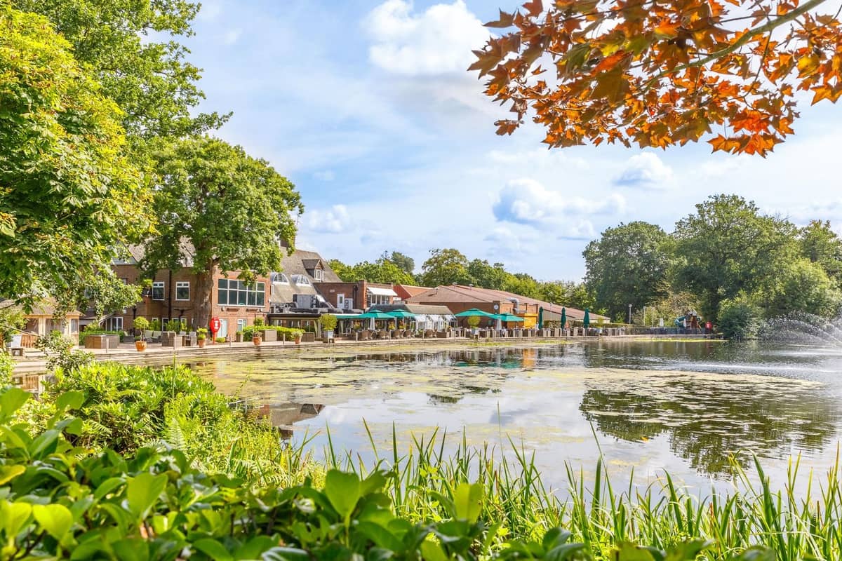 St George's Hill Lawn Tennis Club beside the lake in Weybridge.