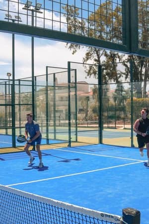 Padel match on the outdoor courts at Hyatt Regency Vilamoura Algarve