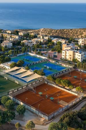 Aphrodite Hills Hotel AH Racket Club 01 Aerial Overview
