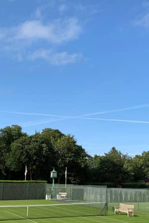 The outdoor grass tennis courts at St George's Hill Lawn Tennis Club.