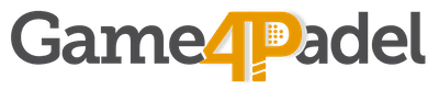 Game4Padel logo with stylised orange 4 and grey text.