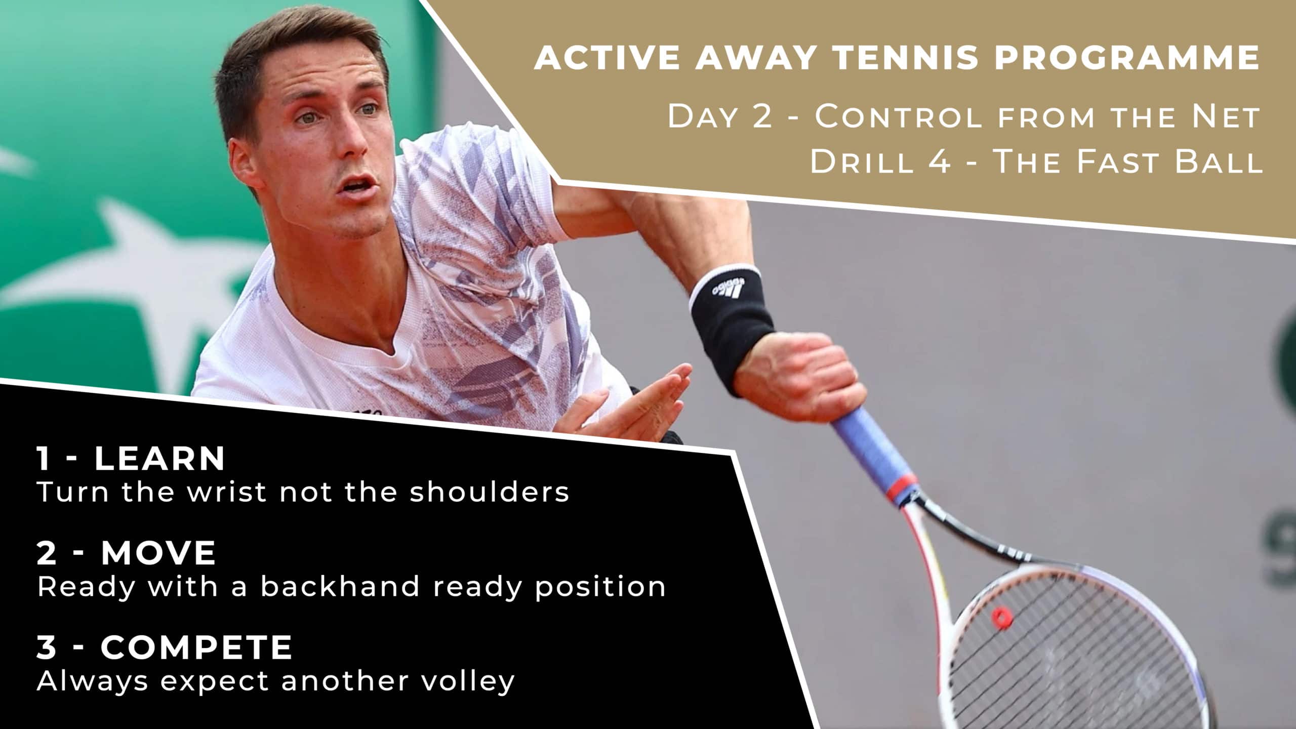 Day 2 - Control The Net Drill 4 - The Fast Ball | Active Away Tennis Programme