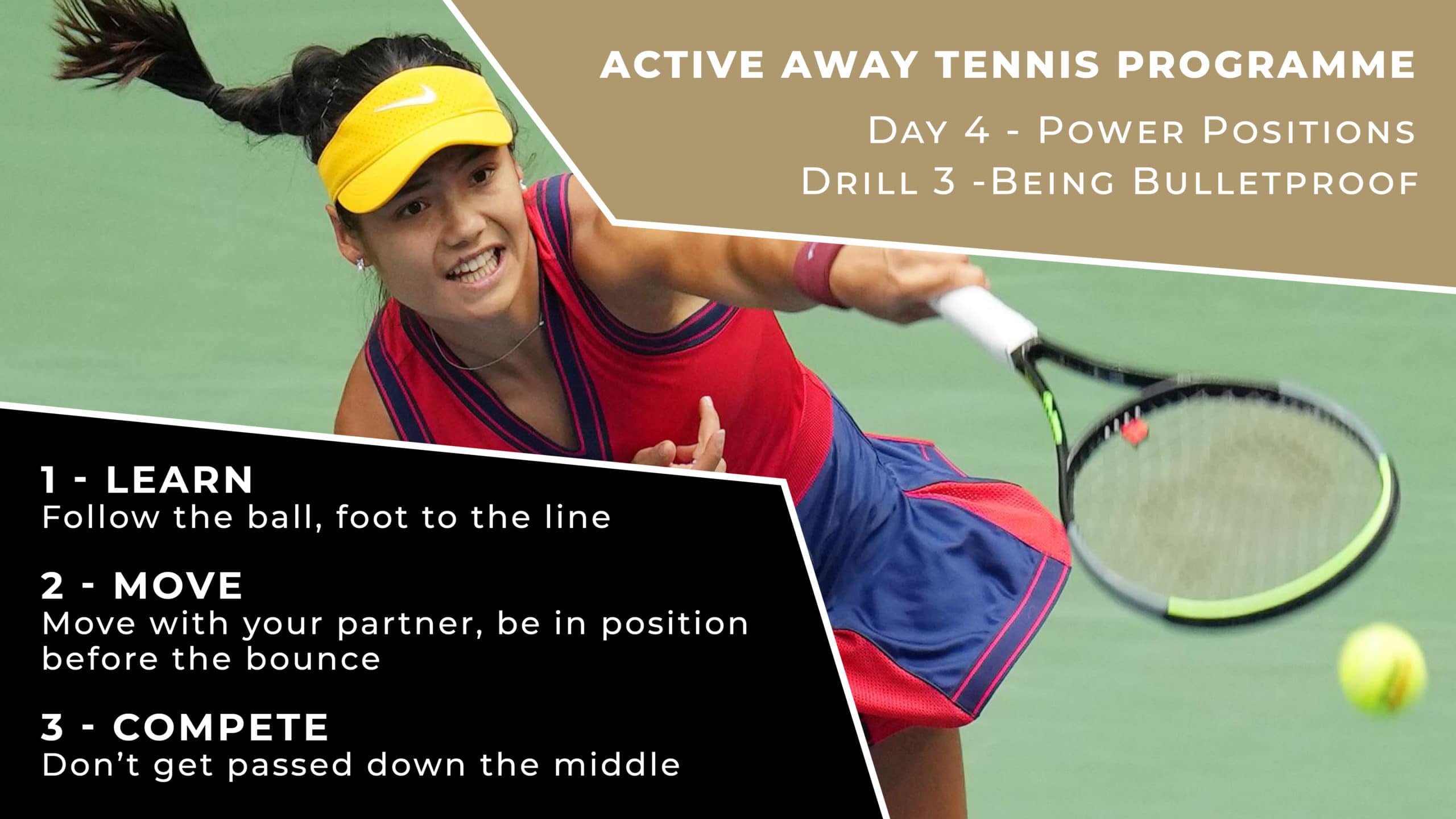 Day 4 - Power Positions Drill 3 - Being Bulletproof | Active Away Tennis Programme